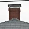 Finished chimney shown from  side angle